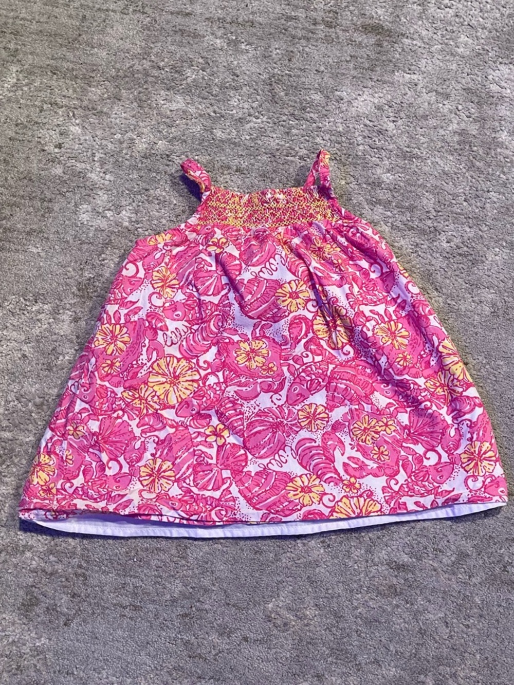 Lilly Pulitzer Pink and Yellow Floral Baby Sundress